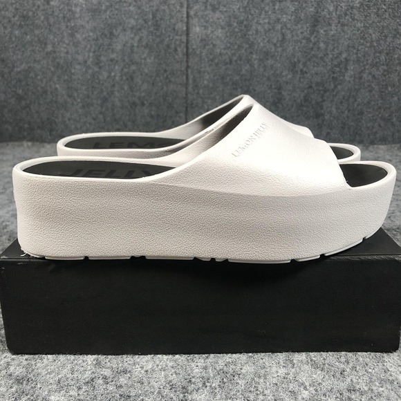 Lemon Jelly Sandals Womens Size 7.5 White Platform Slide Slip On Comfort Shoes - Picture 6 of 16